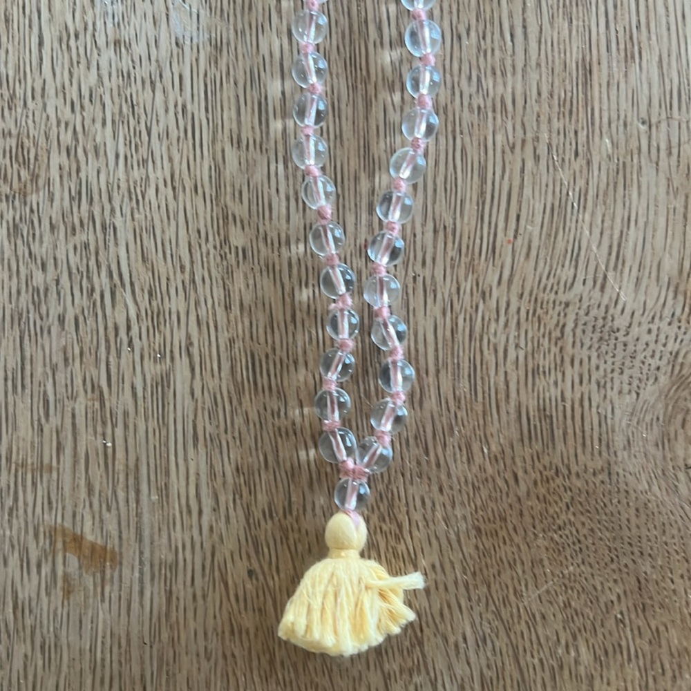 Matta glass bead long necklace